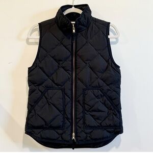 J Crew Black Puffer Vest
